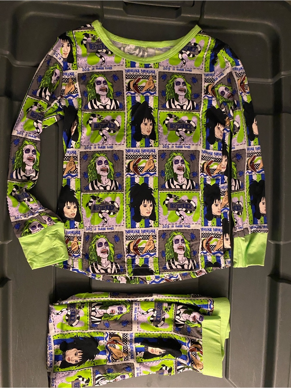 5t bamboo Beetlejuice pajama set NWOT